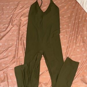 Skatie Olive Green body suit size large,never worn